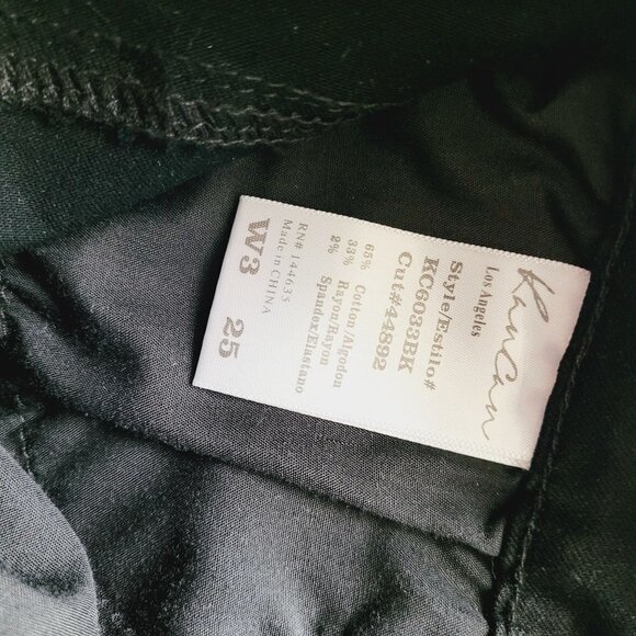 Kancan Womens Cut Off Jean Shorts Size 3/25 Dark Wash Raw Hem Stretch Nwt - Picture 3 of 8